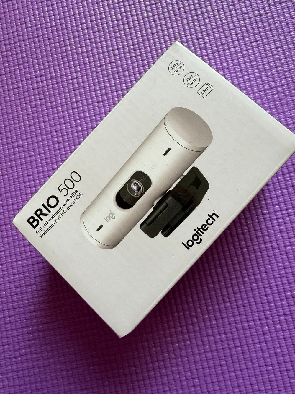 New Logitech Brio 500 Full HD 1080p Webcam Off White USB-C HDR Auto Framing